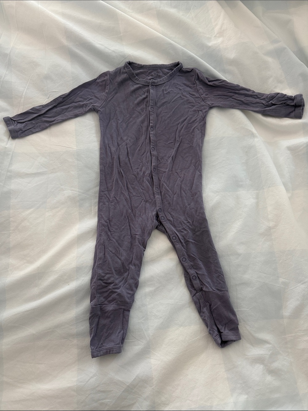 Kyte BABY Purple Long-Sleeve Footed One-Piece